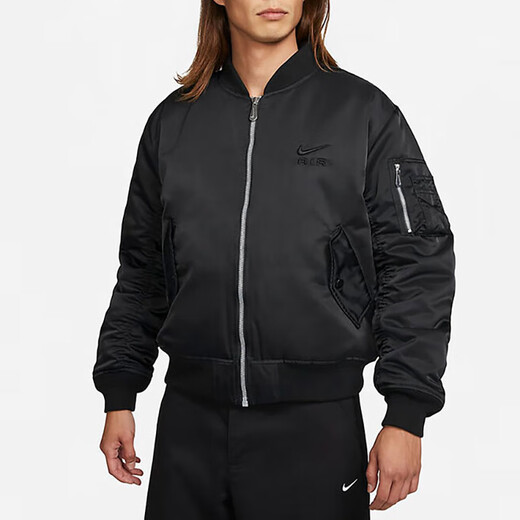 Nike Cotton Clothing Herrenkleidung 2024 Frühling Neue Baseballkleidung Outdoor Fitness Sportswear Windproof und warme Freizeitjacke DV9892-010 s / vorgeschlagen 100-120jin [Jin ist 0,5 kg]