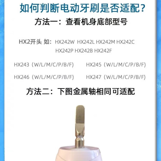 清奢适配飞利浦电动牙刷头HX2421/2431/2451/2461/2462/2471/2482 HX243W小羽刷替换头S1/S2/S3/S5pro 8支 白色清洁型