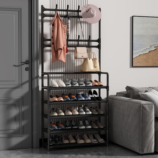 Anya simple shoe rack doorway household integrated clothes rack multi-functional shoe cabinet multi-layer set device rack 5 layers 80