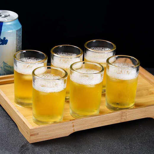 One Liang White Wine Glass Set Household Small One Small Wine Glass Two Liang Half Tempered Cup Beer Cup Water Cup 4 Liang 108 Tempered-Thickened 10 Pack