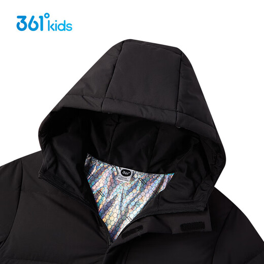 361 Children's Down Jacket 25 Winter Boys 3-14 Years Old Medium Long Warm Jacket Black 170