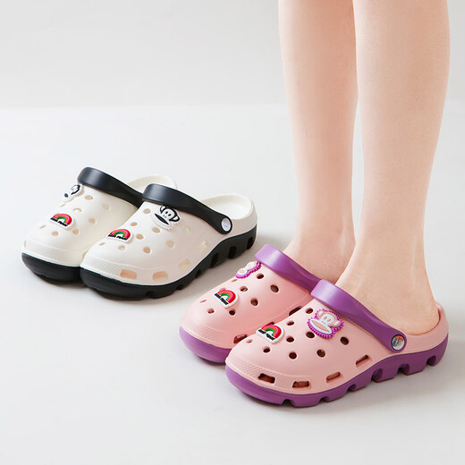 Big Mund Monkey (Paul Frank) Höhlenschuhe für Frauen im Freien im Freien Garten Schuhe Dual-Purple-Strand atmungsaktive weiche Sohle Sandalen Weiß 38-39Pf75368