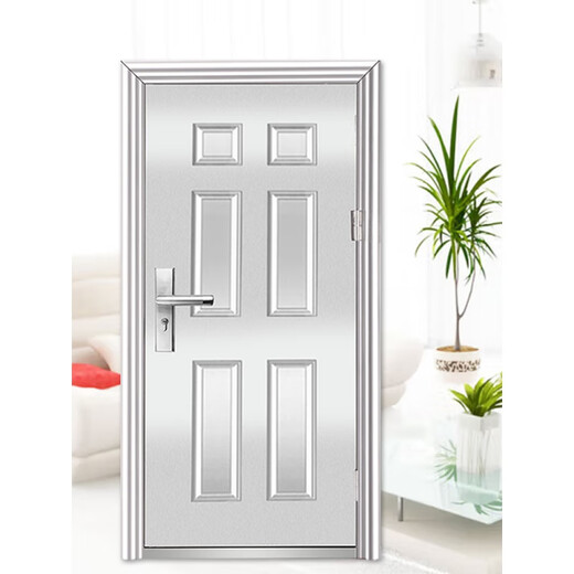 美克杰304不锈钢门加厚一整套不锈钢门单门防盗门进户门现货标准门可定 内包内右/外包外左 860*1960()