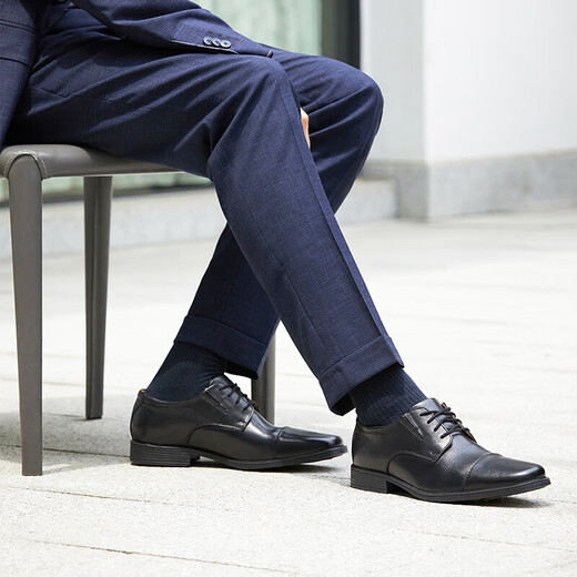 Clarks Tilden Cap business formal men's shoes leather comfortable breathable square toe men's derby shoes