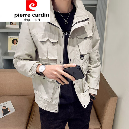 Pierre Cardin [Light Luxury High-End] Boutique Herrenarbeitsjacke Herren Spring- und Herbst All-Match Top 2021 New Lose Trend 9909 Schwarz 2xl