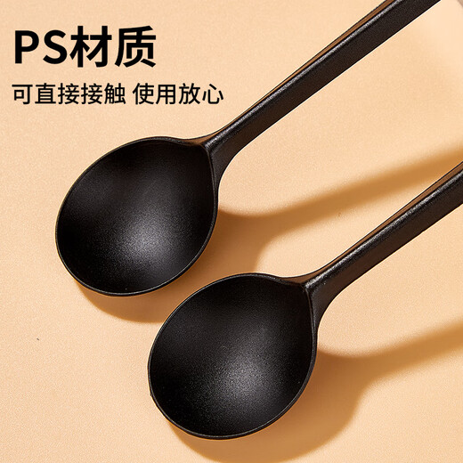 Youao disposable spoons 50 individually packed soup spoons plastic spoons dessert takeaway packaging forks and spoons