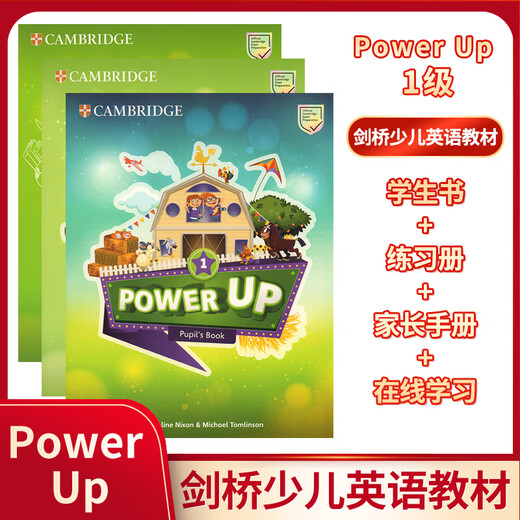 Genuine spot shipment in Beijing Cambridge Power Up S123456 Level Cambridge Children's English Textbook Original Student Book Practice Book Account Activity Manual Three Original Import Cambridge Exam PU Level 3 Textbook + Exercise Book + Parent Manual + Account