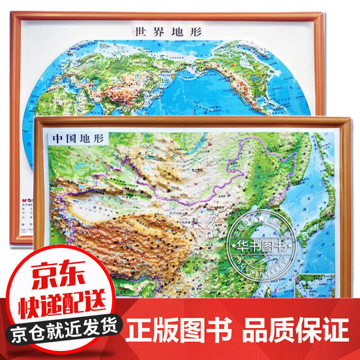3D凹凸立体中国地形图+世界地形图(套装共2册/16开便携版) D凹凸立体中国 世界地形图
