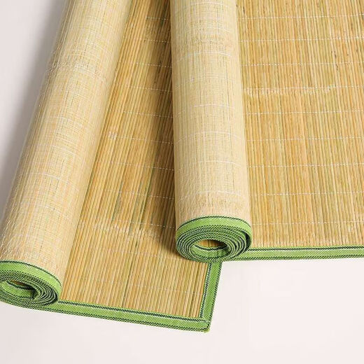 Autumn silk summer single-person green cool mat dormitory mat original color bamboo mat width 85 cm * length 180 cm QZB24
