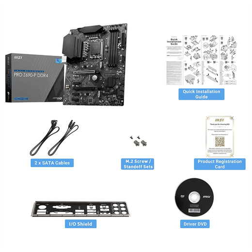 微星（MSI）PRO Z690-P DDR4 ProSeries LGA 1700 ATX主板