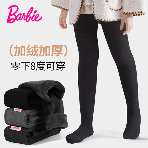 Barbie children's pantyhose autumn and winter velvet thickened warm girls black leggings girls winter bottoming socks