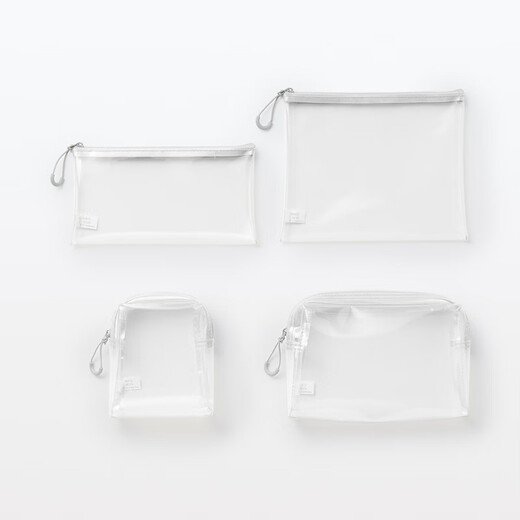 Muji PU Прозрачная сумка для хранения макияжа Портативная макияжная сумка дома.