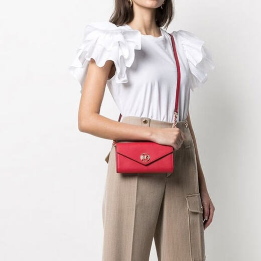 
Micheel KORS/women's calf leather classic MK letter logo flip cover open and close shoulder bag crossbody bag luxury jewelry trendy brand 32S1GNMC9L 683