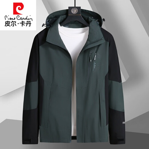 Pierre Cardin (Pierre Cardin) plus Fett und vergrößertes Ladungspop für Herren Spring und Herbst-Dünnjacke Fett Mann Großgröße Lose Outdoor Sports Mountaineering und winddichte KBS-9909 Hellgelb 7xl empfohlen 260-280jin [Jin gleich 0,5 kg]