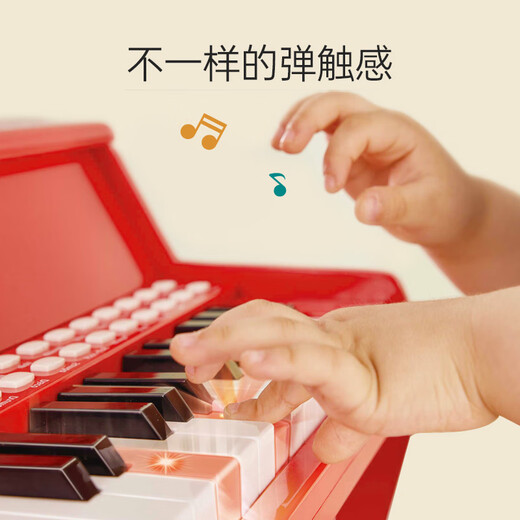 Hape (Deutschland) Kinder Musikspielzeug Elektrikpianoholz Multifunktional Klavier rot 3-6-12 Jahre Geschenk E0628