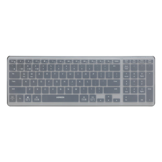 Delixing applies to Green Lian KU005 keyboard protective film Ugreen15258 Bluetooth wireless keyboard film 99 key scissors foot silent button cover transparent silicone concave dustproof pad cover silicone transparent keyboard protective film Green Lian 15258 KU005