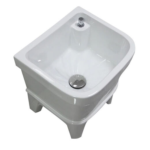 Yunqige customized suitable mop pool basin ceramic wash mop pool mop pool bathroom balcony automatic drain 34 cm flat mouth manual drain