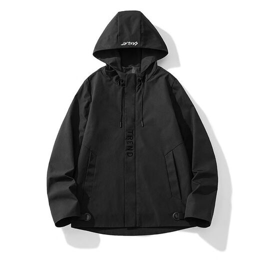 Nanyuqiu (NANYUQIU) jacket men's autumn jacket Korean style versatile 2021 new loose stand collar hooded outer wear trendy men's sports 6218 blue (stand) collar 2XL (140-160Jin [Jin equals 0.5 kg])