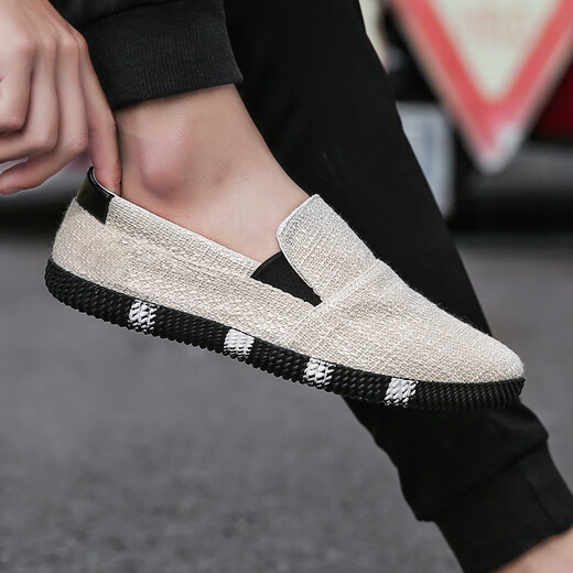 Zapatos para hombres transpirables viejos zapatos de tela beijing lino zapatos casuales de estilo coreano zapatos de mesa de lienzo de moda