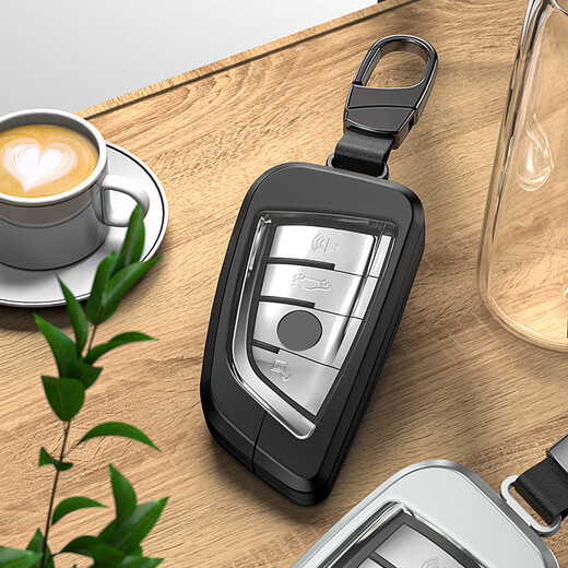 
21 BMW key cover X12357 series 14 years 525li buckle 523 shell 325 blade 535le bag 530 men's ix3 metal shell buckle BMW key cover blade [B model star glory gun - high-end square buckle]