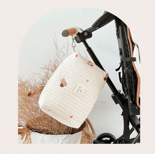 Spot coréen INS 2022 NOUVELLE ZIPPER BROIDE COTTON MOMMANT SAG BÉBÉ TROLY SAG SAG DE LIEU SAG