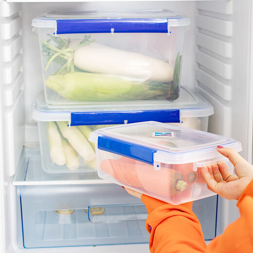 JPHZNB Refrigerador rectangular de plástico transparente Cocina especial Almacenamiento de sellos comerciales Grado de alimentos Grandes caja de refrescos SEAL 9901