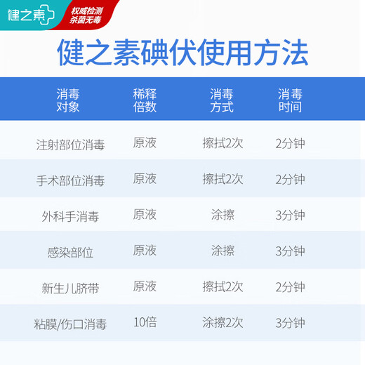 Jianzhisu iodophor disinfectant for skin wound disinfection, iodine tincture, alcohol-free 500ml