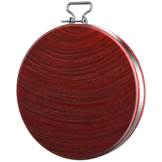 Authentic imported iron wood cutting board household round solid wood cutting board antibacterial and mildew proof whole wood cutting board large knife board thickened diameter 30cm thickness 4cm portable model