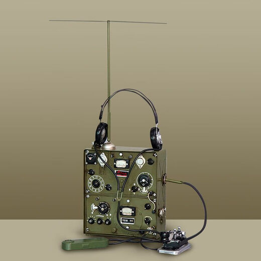 Telegramm Vintage-Sendermodell Eisen Retro Nostalgic Radio Ornamente Anti-japanische Film- und Fernsehbühne Props 1369 Modelle