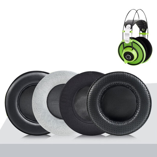 
Modun Suitable for AiTech AKG K701 earmuffs Q701 K702 headphone cover K612Pro K712 K601 ear-cover round ear pad sponge cover accessories Gray velvet pair [send to tune cotton]