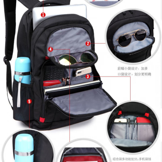 Mochila de Luyide Saber para la mochila para hombres Bolsa de la escuela de secundaria de gran capacidad.