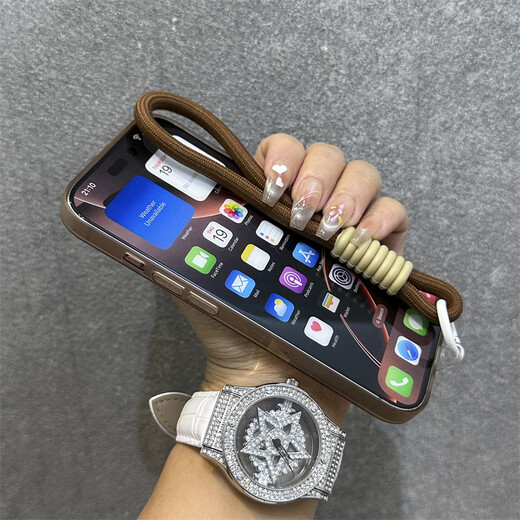 
Mifushi Applicable to Apple 16 mobile phone case Titanium gray magnetic soft sand iphone16promax new translucent 15pro premium 14 hard shell 13 matte 16plus ultra-thin protective case matte hard shell magnetic [titanium gray] + gray bracelet iPhone 16