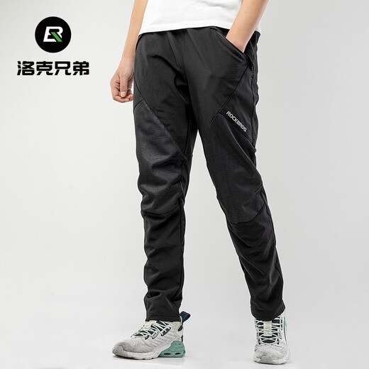 ROCKBROS sports pants, cycling pants, running fitness pants for men and women, outdoor velvet, warm and breathable autumn and winter, autumn and winter fleece thickened style (windproof) 2XL