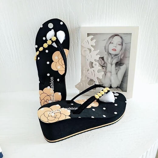 Yimi Mei Vietnam zapatillas pingxianas para mujeres en verano sandalias de playa al aire libre para mujeres anti-deslizamiento intensificado suela gruesa sandalias de espiga resistentes a la espiga morada orquídea_1389 femenino de mujeres altas espiracas 35 35