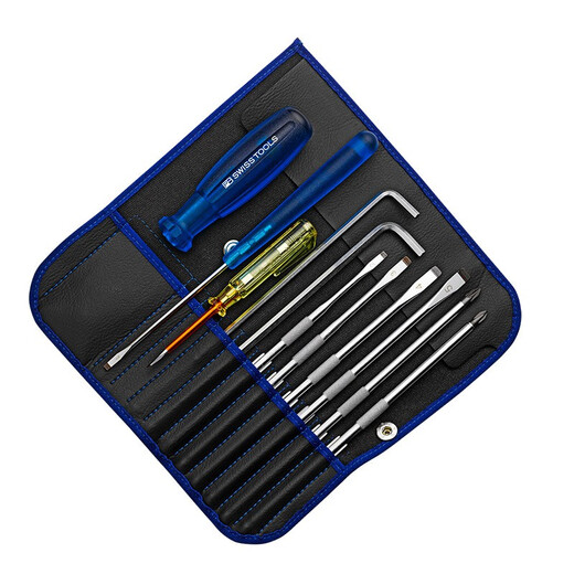 PB Swisstools Swiss Swiss Précision Tournevis Set étoile Cross Hexagon Portifonctionnel Dimensionnal Modification Cone PB9215BLUE