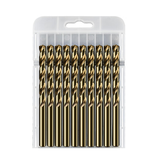 XinGong twist drill bit set straight handle multi-functional alloy drill bit collection stainless steel drilling special hand electric drill hole drill boutique-4.2mm 10 pieces