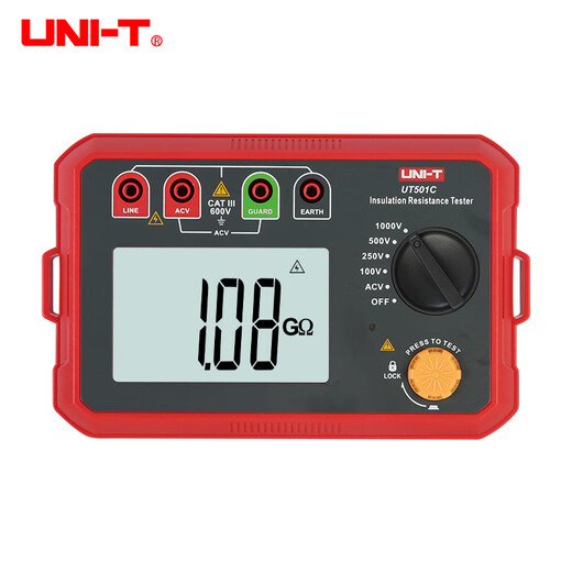 UNI-T digital insulation resistance tester electronic megger megohmmeter electrical resistance meter UT501C voltage 100/250/500/1000