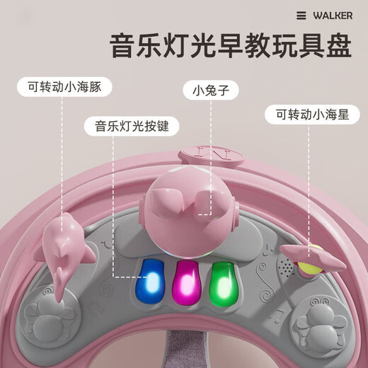 Ai Tong Babies Learning Travel Music Multi-Functional Prevention-type leg Anti-side Folding can be folded for 6-18 months.