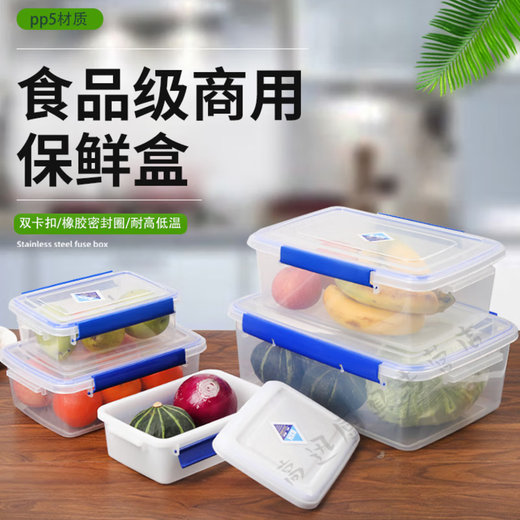 透明保鲜盒长方形塑料盒大号保鲜盒带盖酒店厨房冷冻食品收 10l 加高款9926按压款