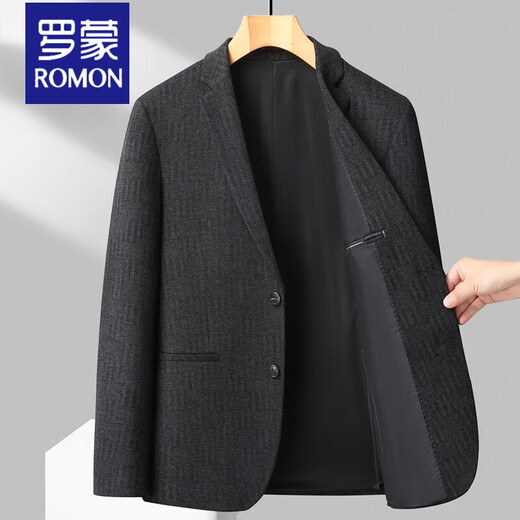 Romon (Romon) Anzug Jacke für Männer Business Casual High-End Small Anzug Single Western Single-Stück Frühling und Herbst Formale Verschleißbetrieb mittleren Alters 8980 Grau [Solid Color] M 170 [Vorgeschlagen 100-119Jin [Jin gleich 0,5 kg]]