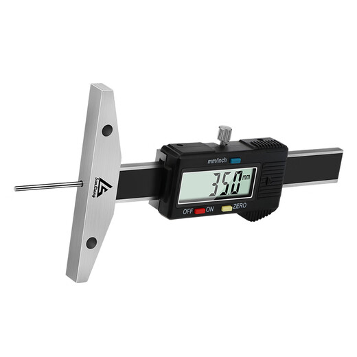 Three-quantity thin rod digital display depth gauge deep hole groove measuring instrument 0-150mm thin rod depth gauge 0-50 JD0003 thin rod digital display depth gauge 0-150mm
