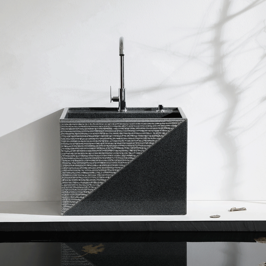 Guanshihui Marble Mop Pool Outdoor Mop Basin Granite Mop Pool Balcony Outdoor Courtyard Mop Pool Customized Model C without driver (High-end package with faucet)