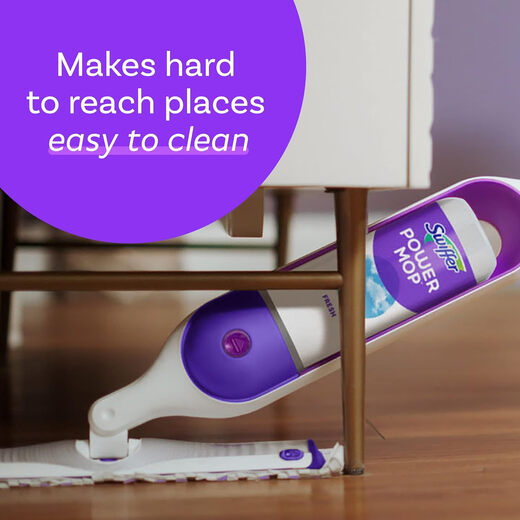 SWIFFER imported from the United States SWIFFER PowerMop pads 5X powerful electric water spray mop set and replacement 5X mop replacement box 10 dry wipes 2 bottles of detergent -- 5X replacement