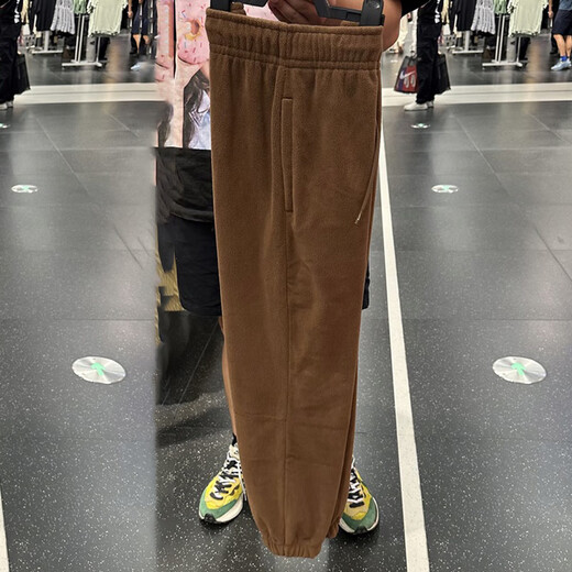 耐克（Nike）裤子女裤2025春季新款款时尚潮流舒适宽松透气休闲跑步训练长裤 HQ4877-259惊喜可可色 摇粒绒 M