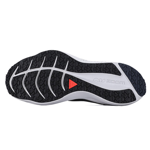 Nike (NIKE) 2025 summer running shoes men's shoes new ZOOM sports shoes cushioning breathable casual and fashionable light sports shoes DC3727-001 black gray 42.5