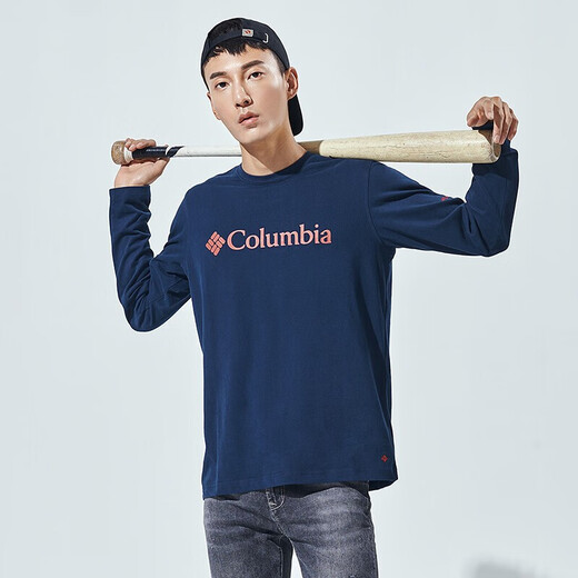 Columbia哥伦比亚长袖T恤男春秋卫衣防紫外线针织打底衫PM1421 464 S