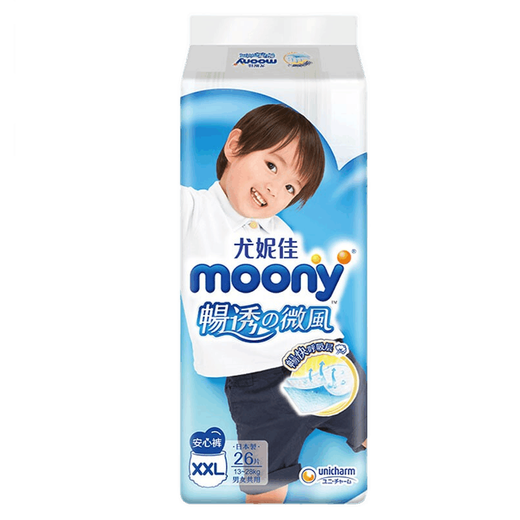 moony尤妮佳MOONY纸尿裤畅透微风婴儿尿不湿新生儿透气柔软通用拉拉裤 早产儿专用 NB30片(3kg以下)