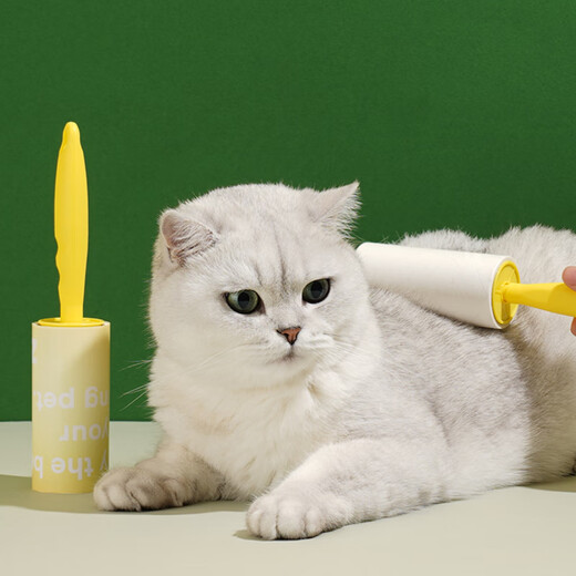 ZEZE Hair Sticker Roller Cat Hair Cleaner Pet Grooming Equipment Cat Supplies Dual-Purpose for Humans and Cats Yellow Hair Sticker