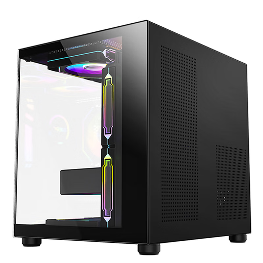 EVESKY Sea View Room MINI Panoramic Edition Chassis Computer Case Column-free Desktop Host M-ATX Motherboard White Side Transparent 240 Water Cooling Game Case Non-Blizzard S920 Sea View Room Panoramic Edition - Black Supports Small and Medium Motherboards/240 Water Cooling
