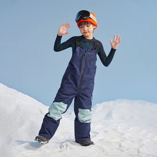 Nan'en children's ski suits for boys and girls warm waterproof single and double snowboard overalls ski jacket sky blue 150cm